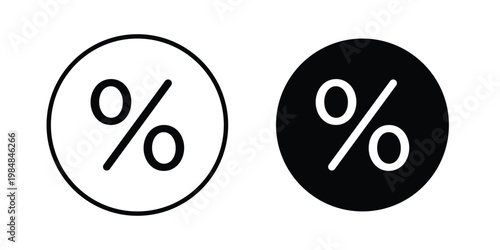 Percentage icon UI vector. Vector icon set.