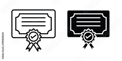Qualification icon UI vector. Vector icon set.