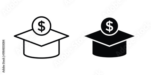 Scholarship icon UI vector. Vector icon set.