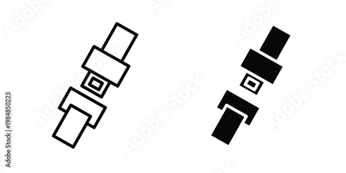 Seatbelt icon UI vector. Vector icon set.
