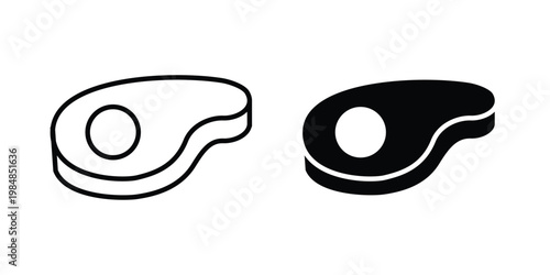 Steak icon UI vector. Vector icon set.