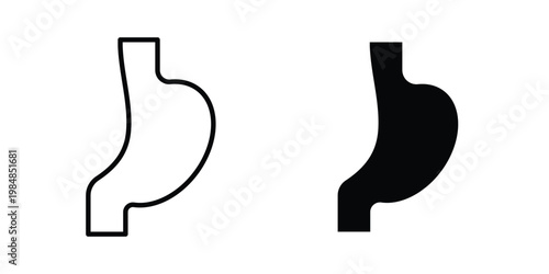 Stomach icon UI vector. Vector icon set.