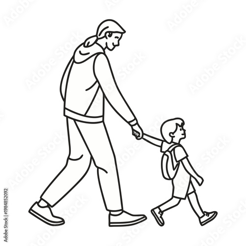 Simple line icon representing the bond between parent and child.