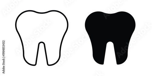 Tooth icon UI vector. Vector icon set.