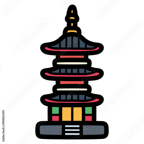 pagoda illustration
