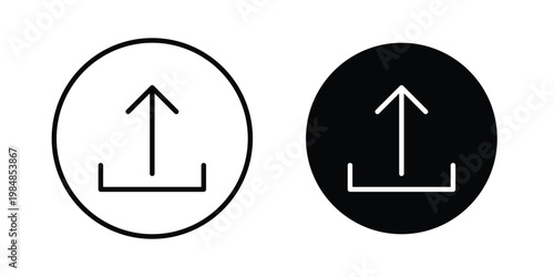 Upload arrow icon UI vector. Vector icon set.