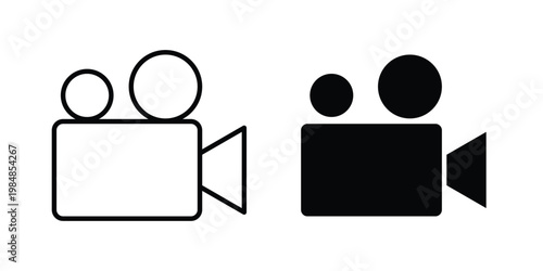 Video camera icon UI vector. Vector icon set.