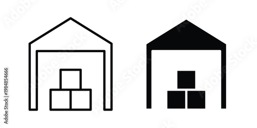 Warehouse icon UI vector. Vector icon set.