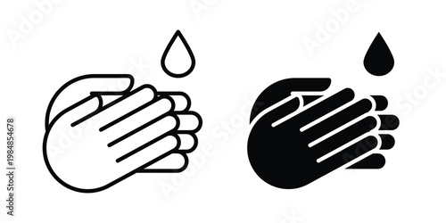 Wash hands icon UI vector. Vector icon set.