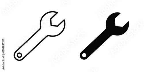 Wrench icon UI vector. Vector icon set.
