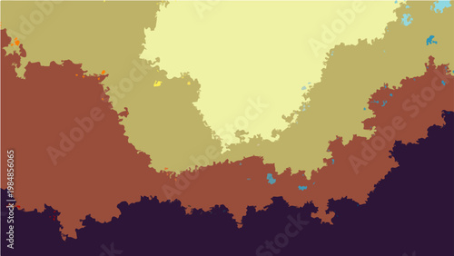 Vector Abstract depiction of topographical relief, showcasing various color gradients and contoured layers, evokes a sense of depth. 