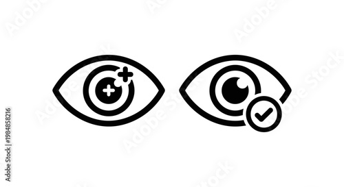 Before and after icons for red eye removal and fix in photography with correction photography comparison difference software technology illustration contrast solution optometry examination