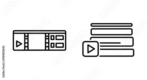 Render queue and batch render icons with post production processing computer software technology illustration animation timeline controls interface workflow production management sequence