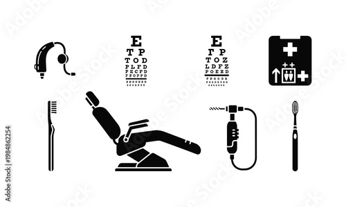 Essential tools and equipment used in dental and medical examinations