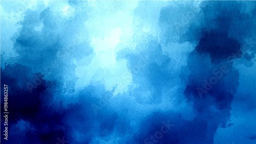 Abstract dreamy blue cloudscape illustration and ethereal dreamy artistic style with soft light and delicate texture and peaceful atmospheric elements.