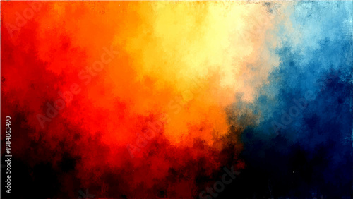 Vibrant color abstract art and rich spectrum of hue and bold vivid paint texture and artistic design dynamic expression modern style and visual composition.
