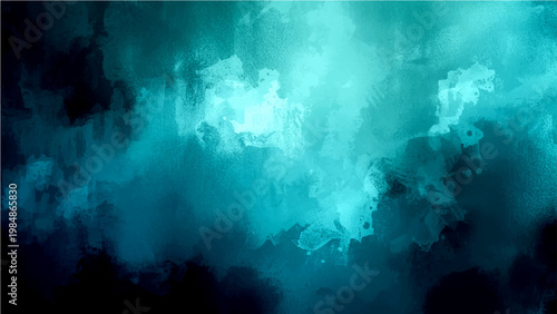 Abstract artistic turquoise cloudscape with ethereal beauty and moody ambiance textured design with soft dreamy atmosphere creative design with elegant dark background and digital art.