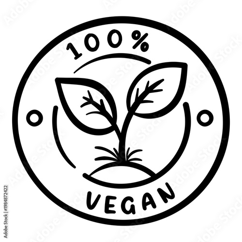 100 percent vegan plant based lifestyle icon