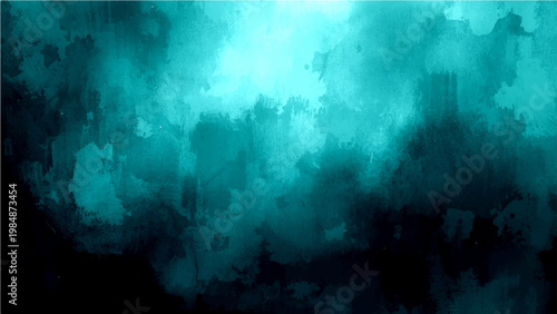 Vector Abstract, serene aquamarine and ebony hues coalesce, conjuring a sense of depth and ethereal beauty. Like ink, the fluid artwork evokes introspection.