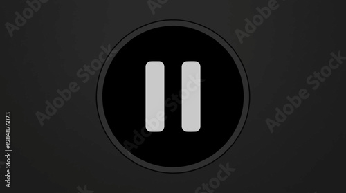 Shiny 3D vector illustration of a glossy audio volume knob icon set on a black background featuring a round music button symbol for web and media design