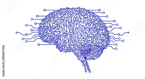 Artificial Intelligence Brain Network Concept - Digital Mind