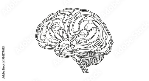 Artificial Intelligence Brain Network Concept - Digital Mind