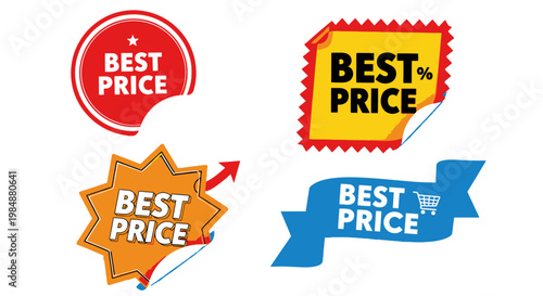 Best Price Offer Badges Collection, Sales Promotion Stickers and Discount Labels