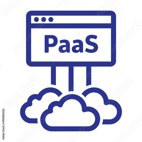 PaaS cloud computing platform service icon