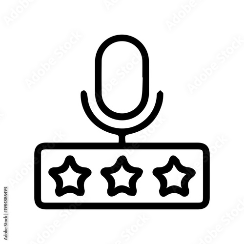 Mic rating stars icon