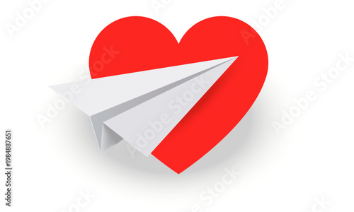 Paper Plane and Heart