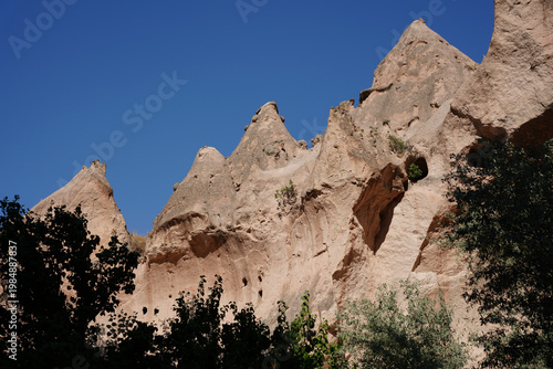Rock Formations in Zelve Valley, Nevsehir, Turkiye