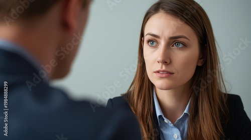 Woman Discussing Legal Claim with Professional Advisor
