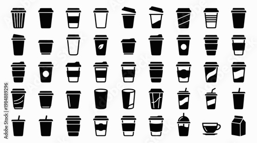 Beer Logo Icons. Beer. Icon set. Set Logo of Beer: Beer Pong Cup. harmonious logo variations of the same emblematic concept, each with different artistic