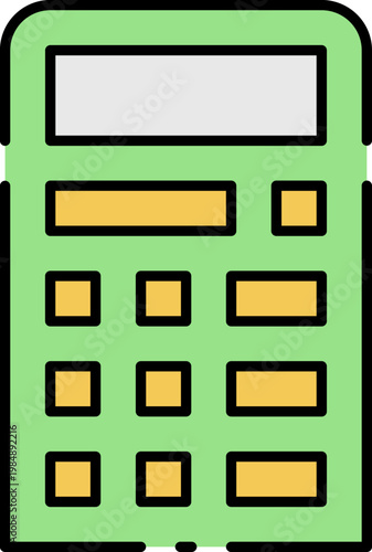 A simple and clear illustration of a basic calculator, perfect for educational or business contexts