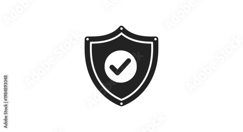 Risk insurance concept icon featuring a shield with checkmark and impact graphic for protection and safety coverage insurance checkmark protection guarantee coverage security business accident
