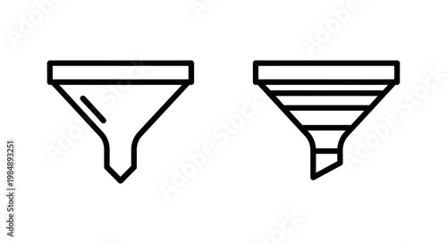 Marketing engagement funnel and sales funnel stages icons for business strategy and customer conversion analysis with engagement marketing business conversion strategy analytics illustration