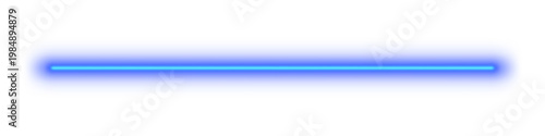 Blue neon line isolated on transparent background PNG
