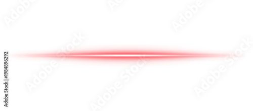 Creative red flare light laser beam ray effect isolated PNG
