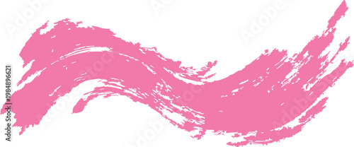 Pink brush stroke isolated on transparent white background for creative design use