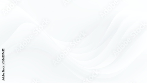 White wavy abstract background with smooth curves and light gradients
