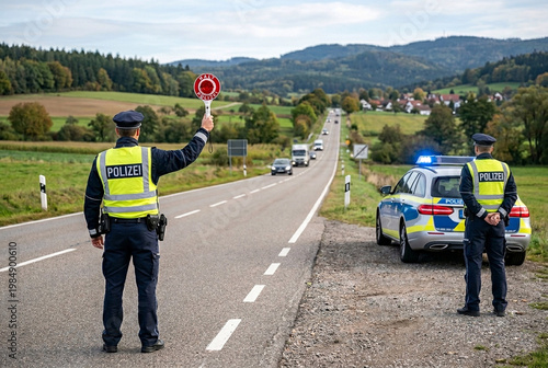Verkehrskontrolle durch die Polizei