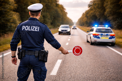 Verkehrskontrolle durch die Polizei