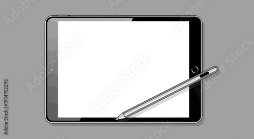 Digital Tablet with Stylus Pen for Creative Work and Productivity.