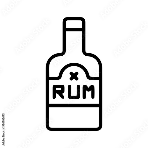 Rum bottle icon