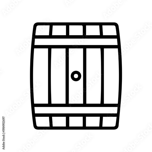 Wooden Barrel Outline