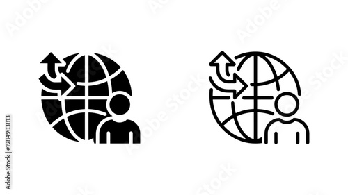 The image displays a person in sync with the earth, symbolizing participation in global initiatives or ecological awareness.