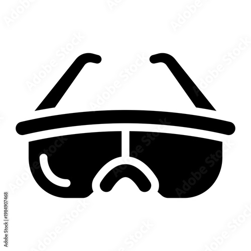 Photos safety glasses icon vector
