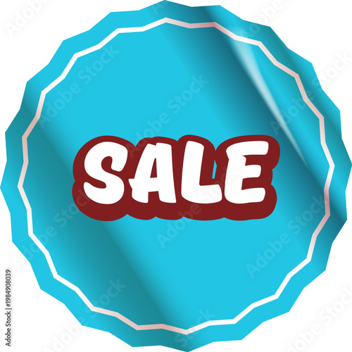 Blue SALE round sticker isolated on white. Turquoise Round Price sale sticker, sale sticker, price tag, retro label, sale or discount sticker, promotional badge set, shopping label png