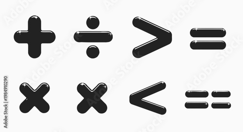 Modern premium vinyl mathematical symbols with glossy finish design