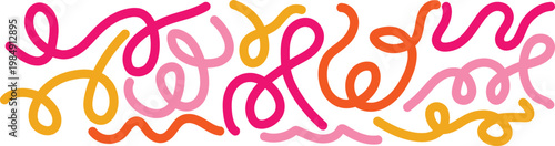 Wave Shape abstract color lines swirls ribbons rainbow gradient abstract art